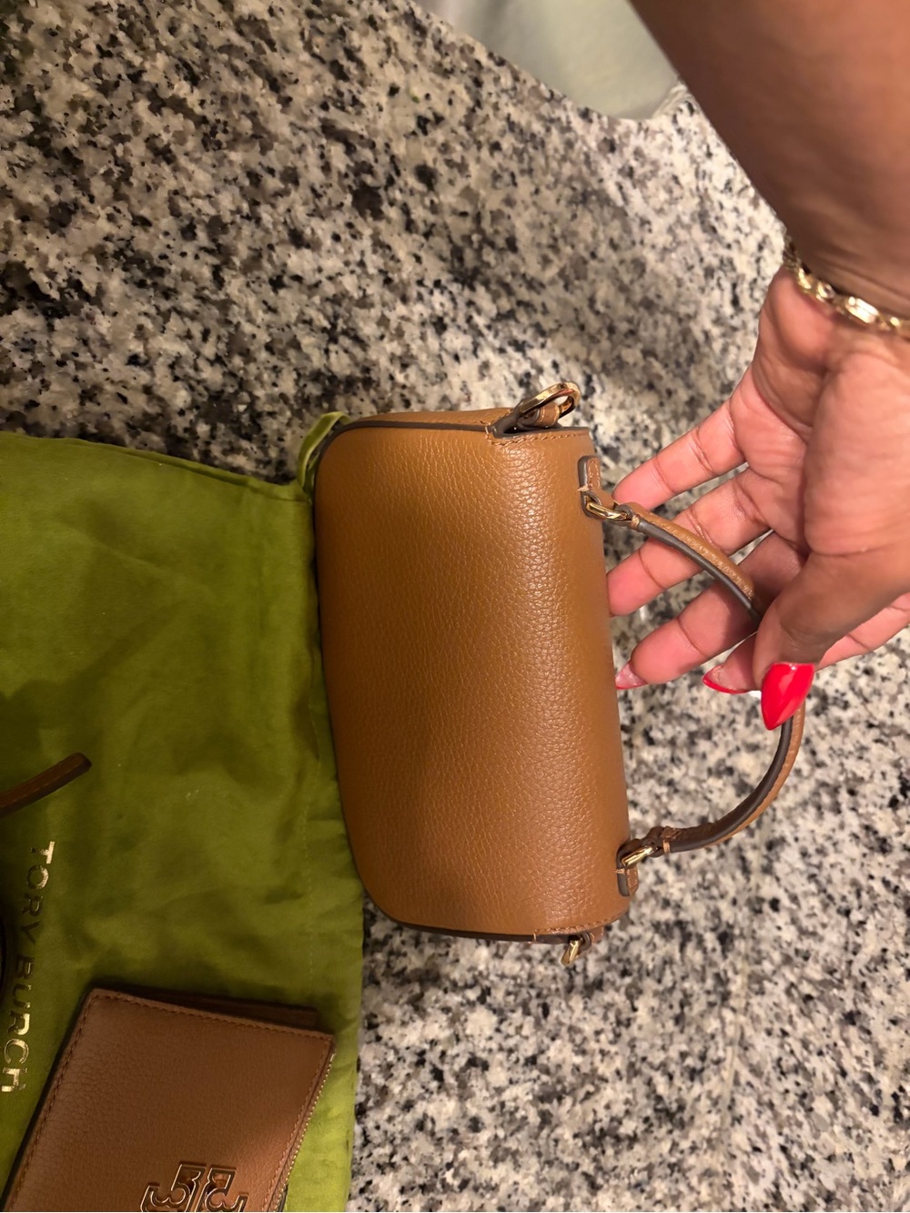 Tory Burch Tan/Brown Leather Crossbody with Card Case - Picture 6 of 13